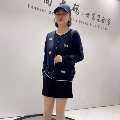芮娜依莲秋季新款大码针织开衫