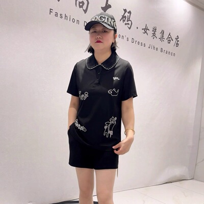 女权贵族夏季新款大码POLO衫短袖
