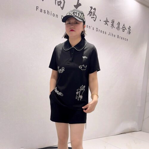 女权贵族夏季新款大码POLO衫短袖
