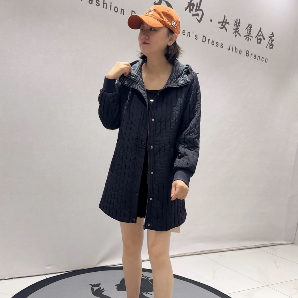 女权贵族秋冬新款一手长薄棉服女
