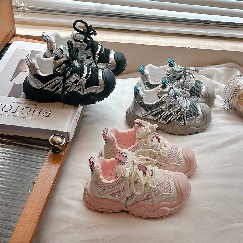 男宝鞋子秋季2024年新款女童网面透气运动鞋男童轻便防滑跑步鞋