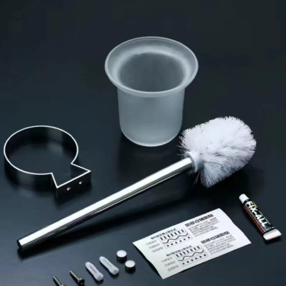 马桶刷刷头替换头软毛通用圆头长柄蹲坑刷洗厕所毛刷头带螺纹杯子