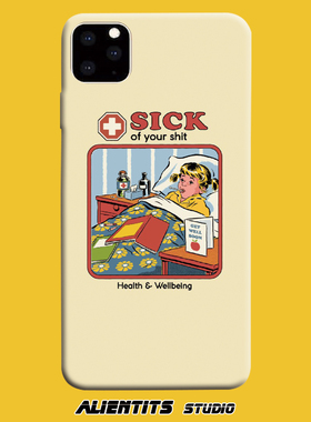 AlienTits 复古欧美sick of ur shit恶趣味 iPhone/安卓定制手机