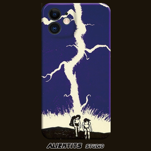 AlienTits雷暴中复古趣味超现实艺术小众适用于苹果安卓手机壳