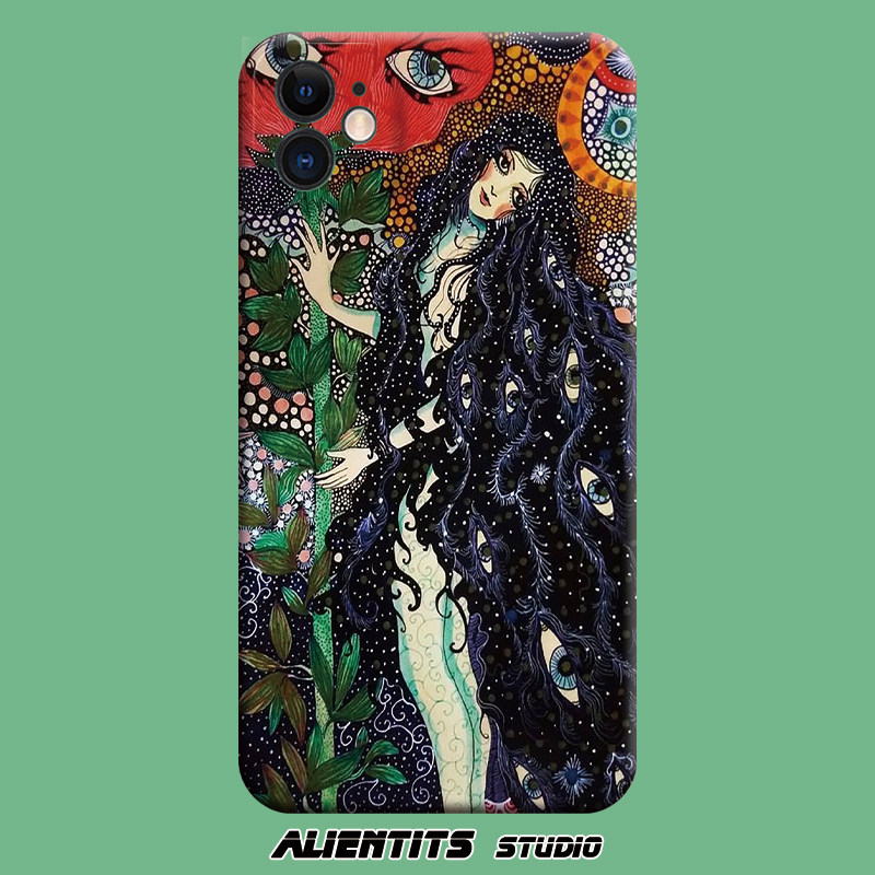 AlienTits女娲插画手绘艺术小众适用于苹果安卓定制手机壳