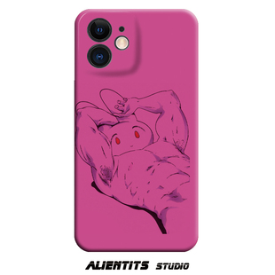 AlienTits小众复古肌肉兔兔恶搞健身猛男靓女单品插画二次元艺术ins防摔适用苹果安卓手机壳