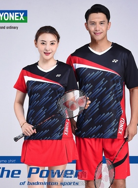 尤尼克斯YY羽毛球服套装男女运动T恤短袖短裤套服 球衣队服110381