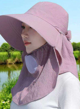 春夏季防晒帽采茶帽女士