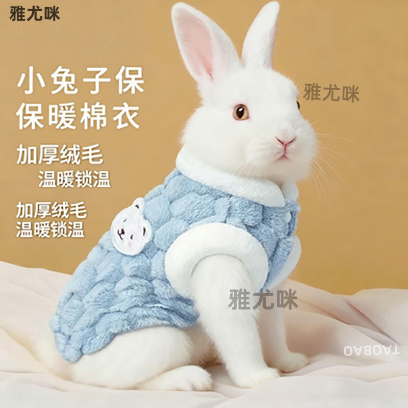 小兔子保暖马甲秋冬天防寒冷宠物侏儒垂耳兔穿的棉衣服冬天专用品