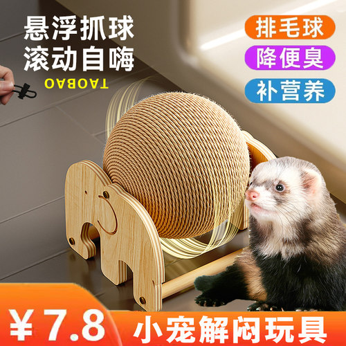 安格鲁貂专用玩具解闷神器宠物刺猬荷兰猪龙猫花枝鼠玩的磨爪玩具