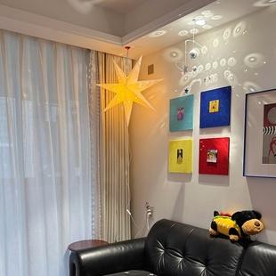 圣诞节星星灯罩装饰家居客厅墙角壁挂吊饰星星灯氛围感夜晚挂饰