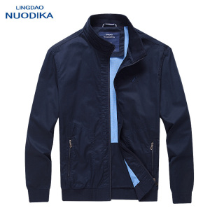 秋冬薄外套商务中老年男装 夹克纯棉男士 男式 巴斯炫英2025年春装