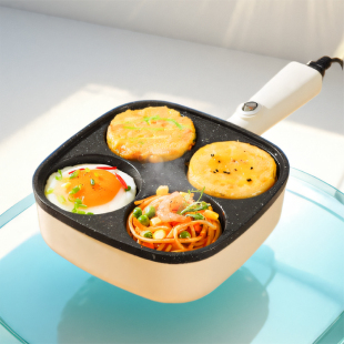 鸡蛋汉堡锅肉蛋堡插电款四孔煎蛋神器家用早餐机煎蛋锅平底不粘锅