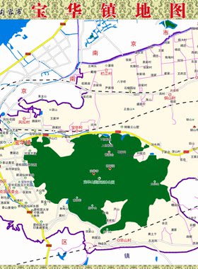2019年江苏镇江市句容市宝华镇地图交通旅游街道小区房产楼盘学校