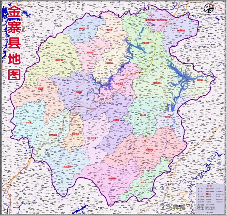 2022年3月安徽六安市金寨县百度版行政交通旅游乡镇村落分布地图