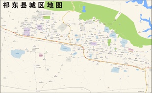 2019年湖南衡阳祁东县主城区地图交通旅游街道小区房产楼盘学校