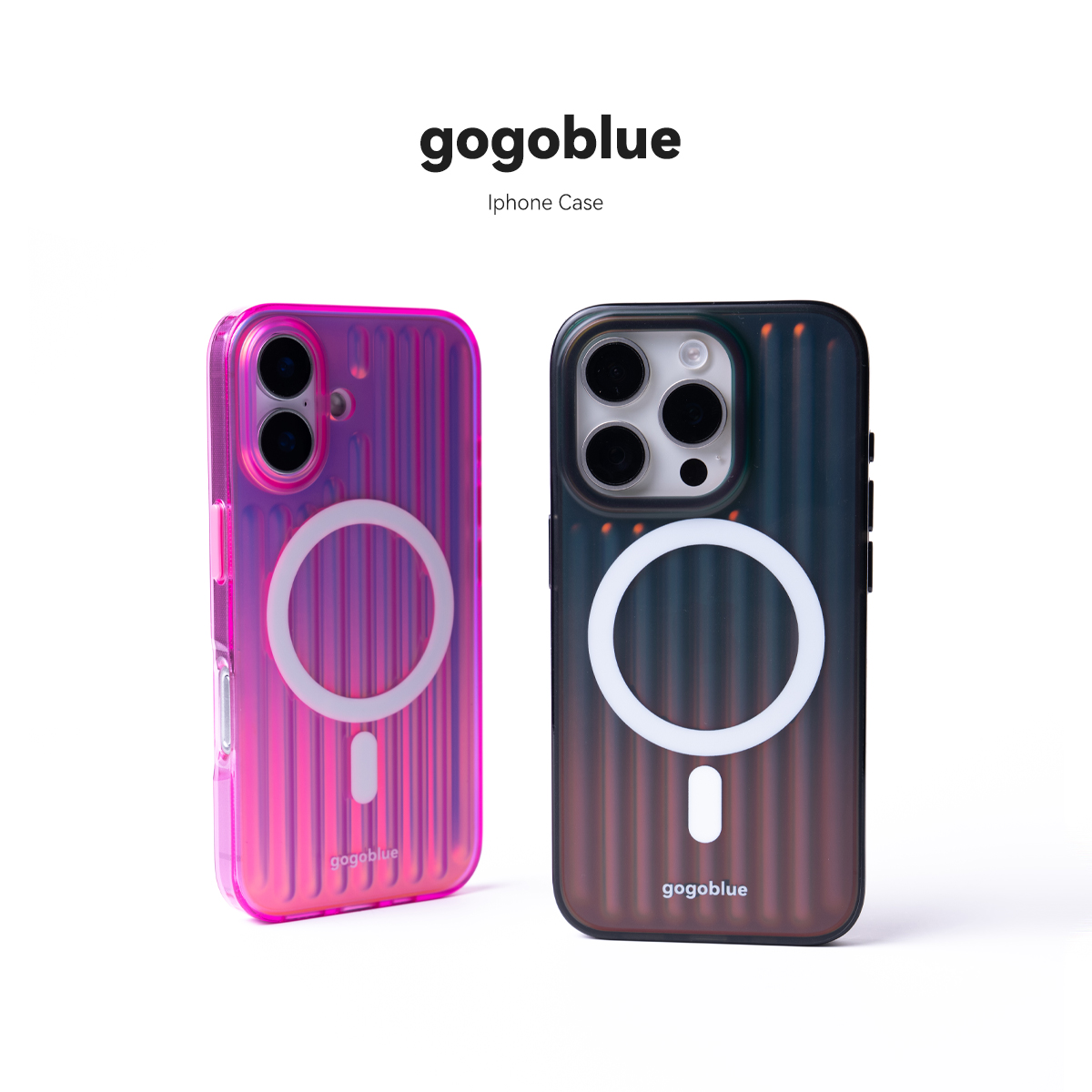 gogoblue 炫彩行李箱MagSafe磁吸手机壳适用于苹果iPhone16pro Max保护壳