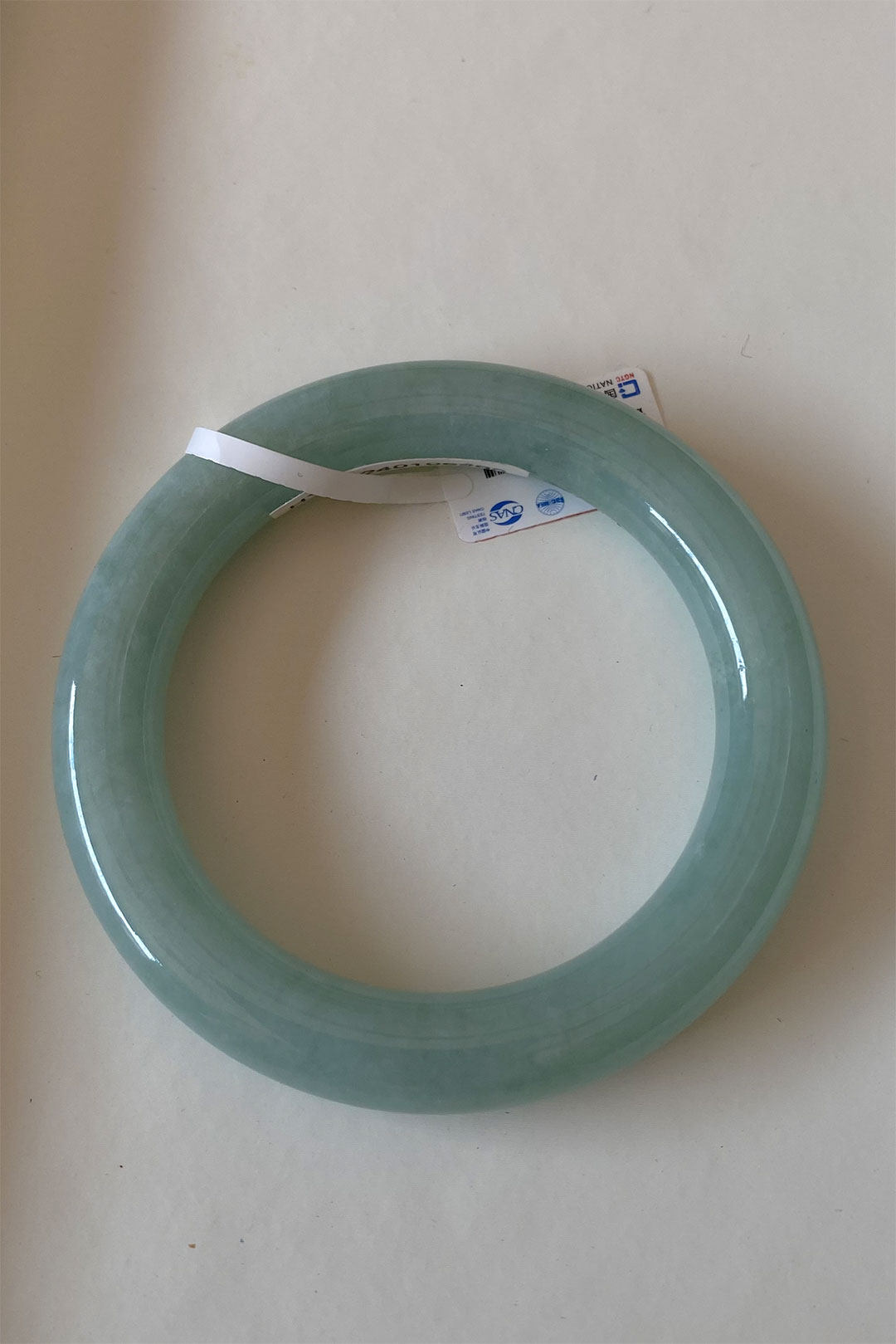 缅甸A货翡翠美人条手镯，美人条玉镯子圈口58mm