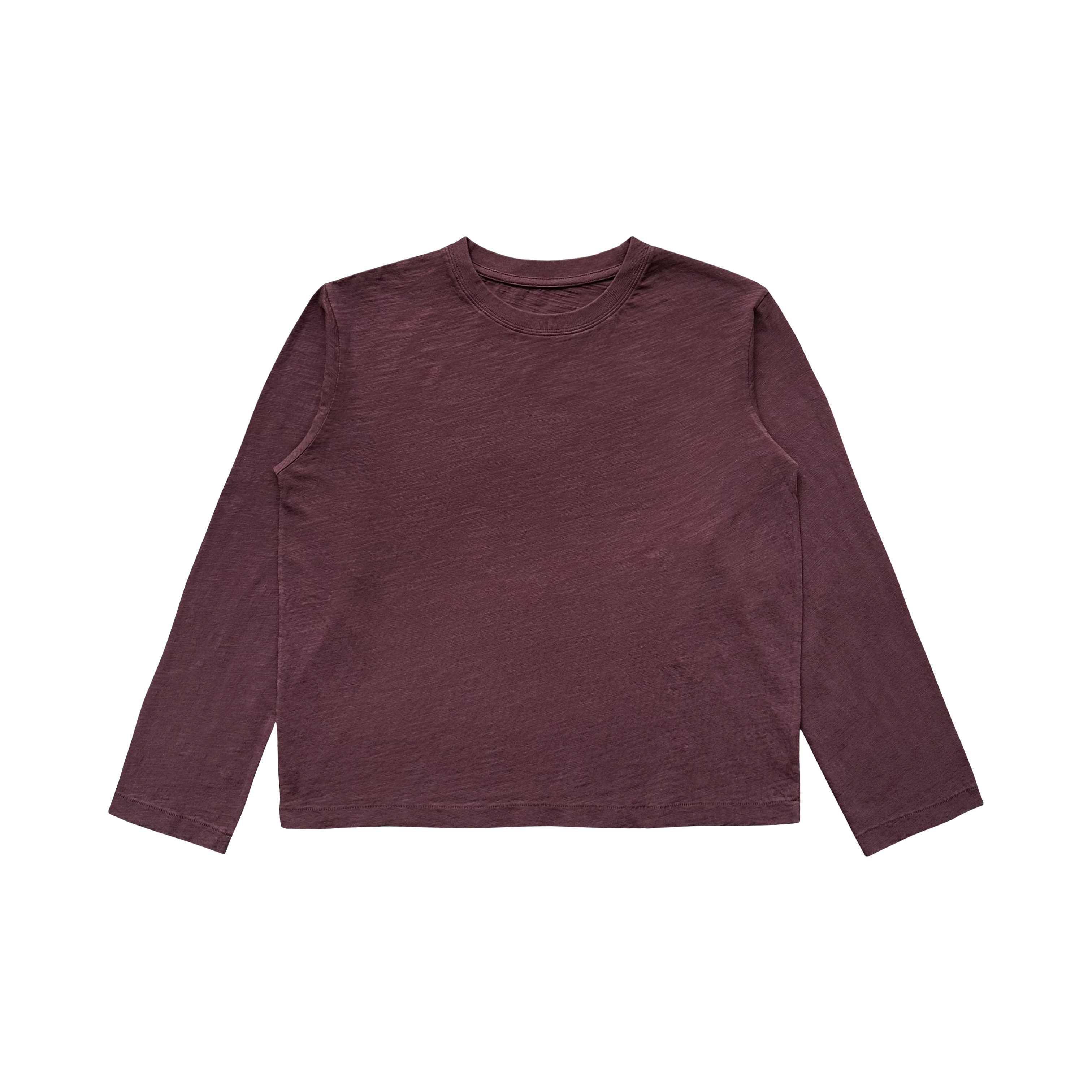 thumbnail for Textured bamboo cotton loose single stitch long sleeves