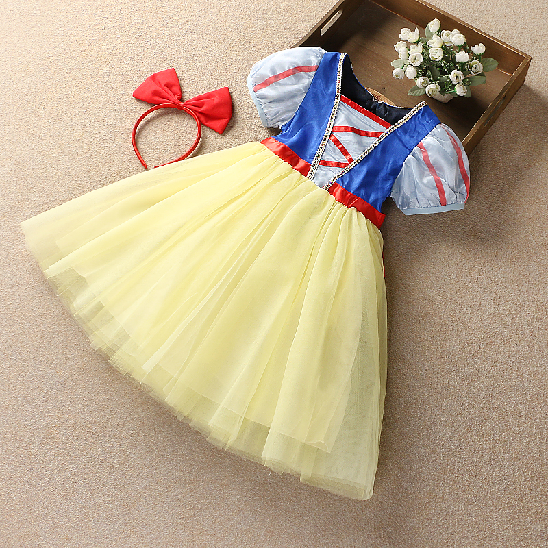 女童连衣裙夏装2021新款儿童韩版包袖网纱裙女孩超洋气白雪公主裙
