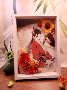 动漫同款云南精品永生花相框干花手工相框立体家居装饰画框