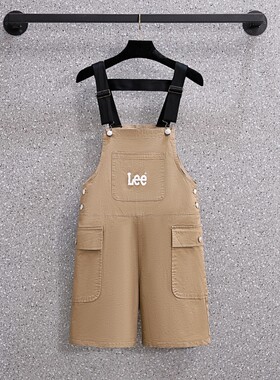 Lee自然腰连体裤口袋背带裤女装