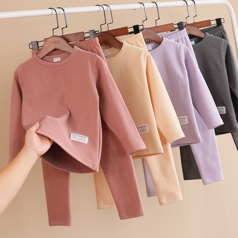 磨毛发热德绒套服新款加厚秋衣裤