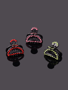 高卢简约新款高级韩版夹女侧边碎尖底小号2024顶发夹水钻头感可爱