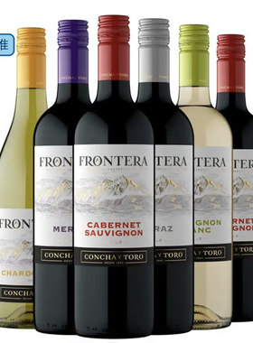 缘峰赤霞珠梅洛霞多丽长相思葡萄酒FRONTERA 包装新旧交替