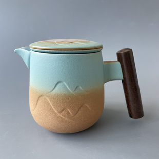 瑕疵山峦泡茶壶家用陶瓷创意茶水分离飘逸杯功夫茶具防烫单壶大号