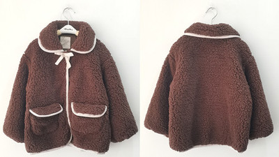 外贸日系保暖女童毛绒外套 出口日本 服装领域30年