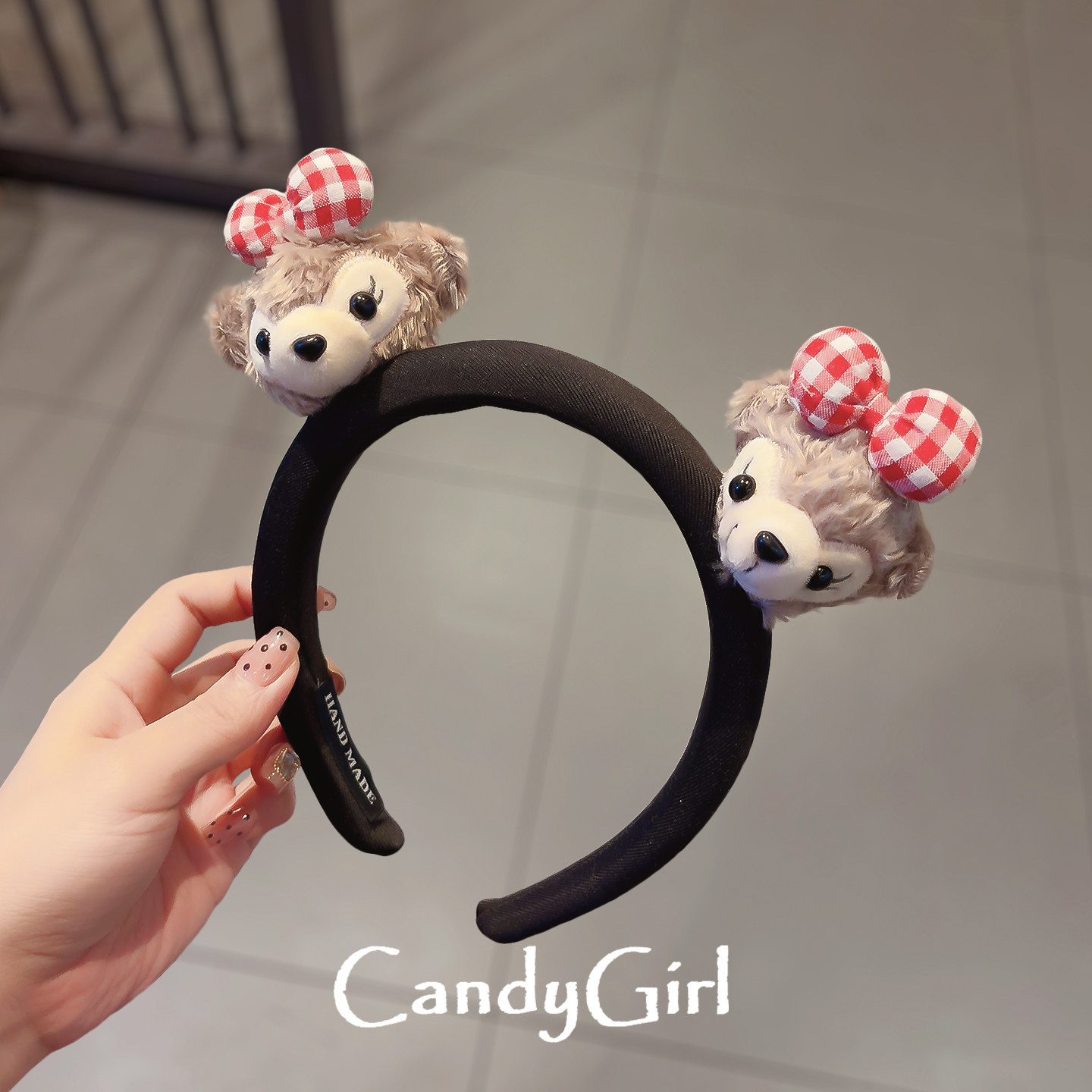 韩国可爱卡通毛绒小熊发箍女新款