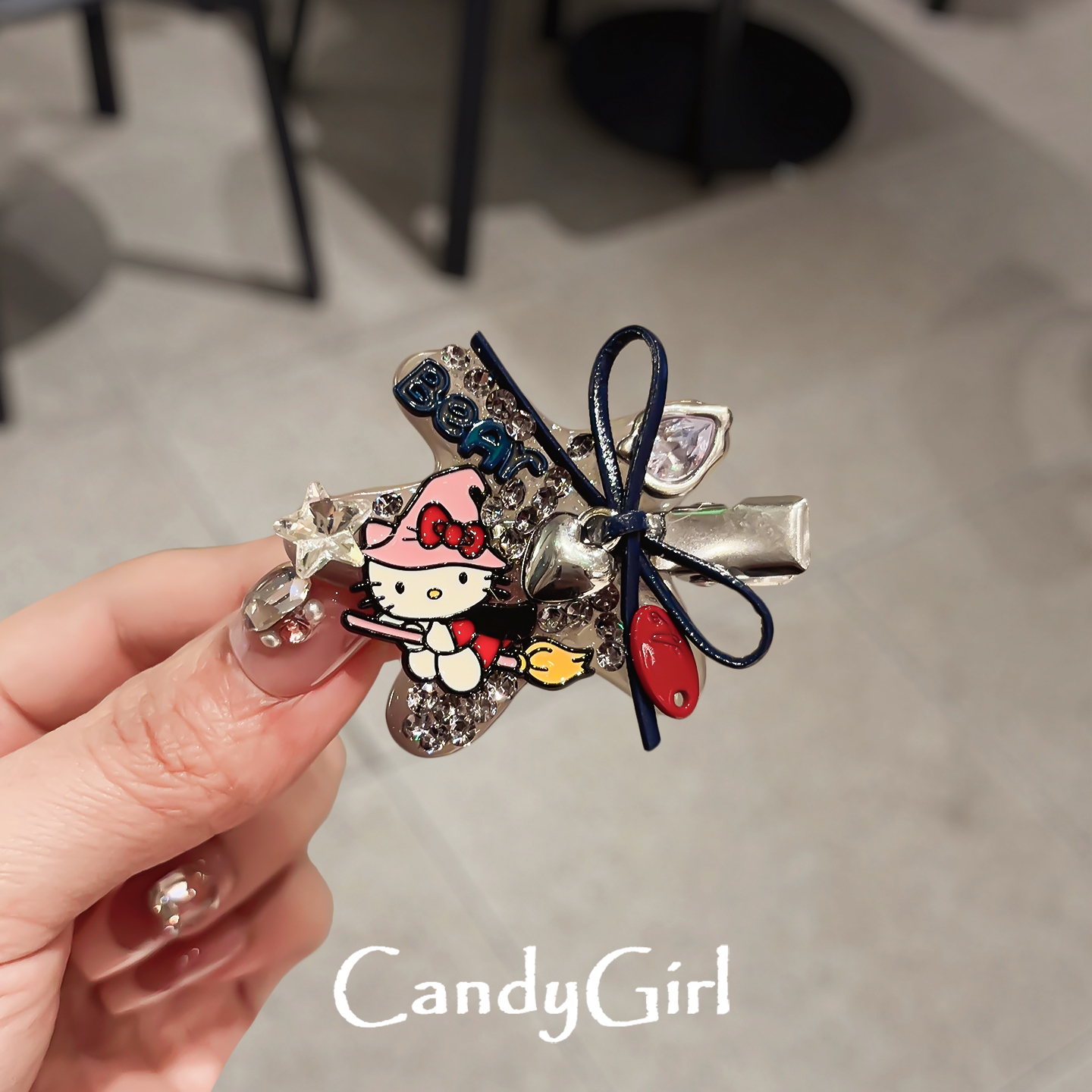 韩国可爱KT猫五角星发夹女