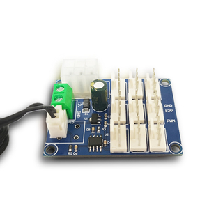 电脑机箱风扇 多路调速器 PWM调速控制器12V 测温调速NTC温度控制