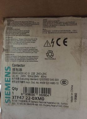 3TF4722-0XM0接触器AC220V*110V3TF46223TF48223TF4922