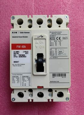 卡特拉汉莫Cutler-Hammer断路器FW40K153040506380100