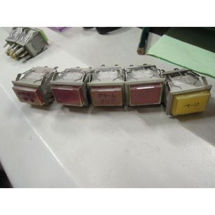 拆机NKK方形按钮按键开关LB 黄色1个 25RG红色7个