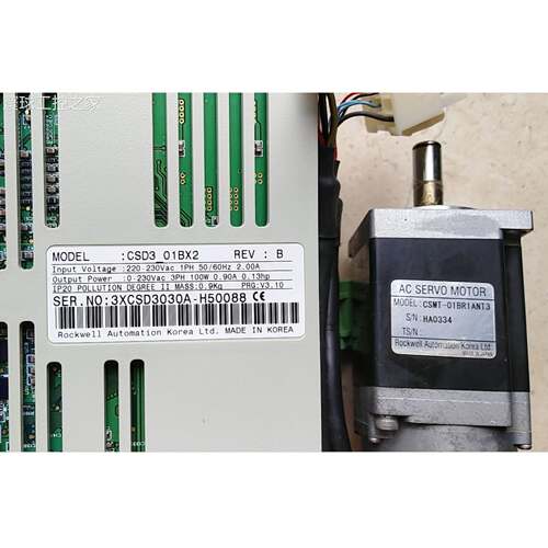 非实价拆机 AB 驱动器CSD3-01BX2 100W +电机 CSMT-01BR1ANT3套装