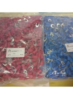 金峰SV5.5-6叉形预绝缘接线冷压端子线耳红蓝黄色500只/包