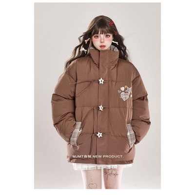 设计感立领棉服棉袄女生