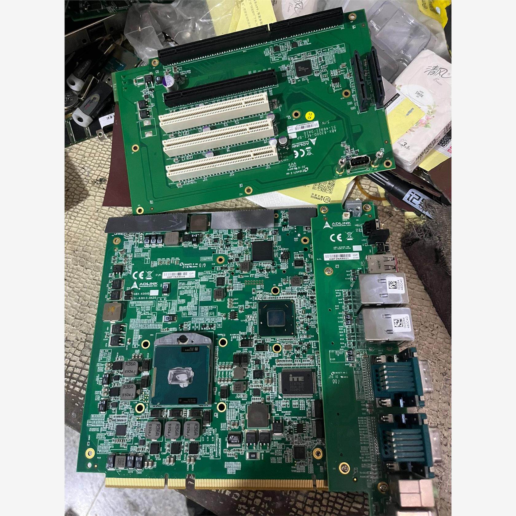 凌华MXC-6300D 加底板ABX-6300D拆机工控主板