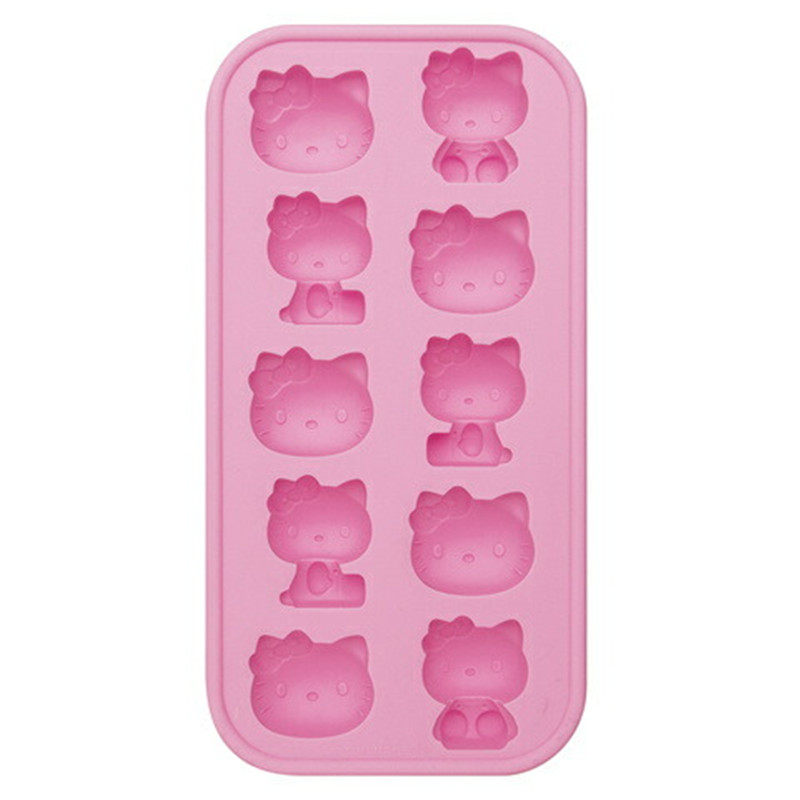 日本原装进口卡通硅胶模具自制冰块可爱hello kitty三眼仔冰格