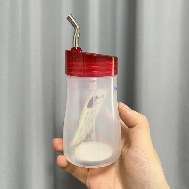 韩国进口不锈钢嘴挤压瓶沙拉瓶液体调料瓶塑料挤酱瓶子拉面酱油瓶