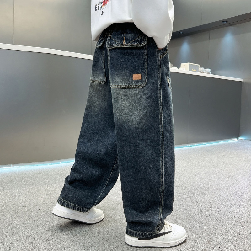 男童春季牛仔裤2026新款潮牌中大童春春款休闲裤男孩春装裤子痞帅