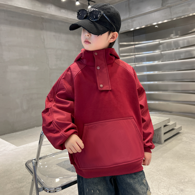 冬季男童棉混韩版加绒卫衣保暖