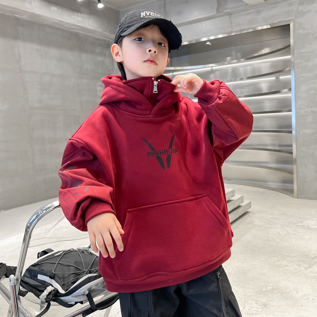 秋冬男童棉混韩版印花卫衣休闲