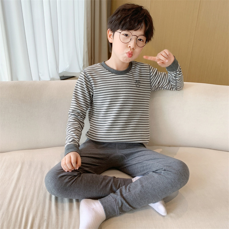 男童德绒条纹秋衣秋裤套装秋冬2025新款儿童保暖加厚中大童家居服,童装/婴儿装/亲子装,家居服套装,淘宝优惠券,粉丝福利购,淘宝优惠卷