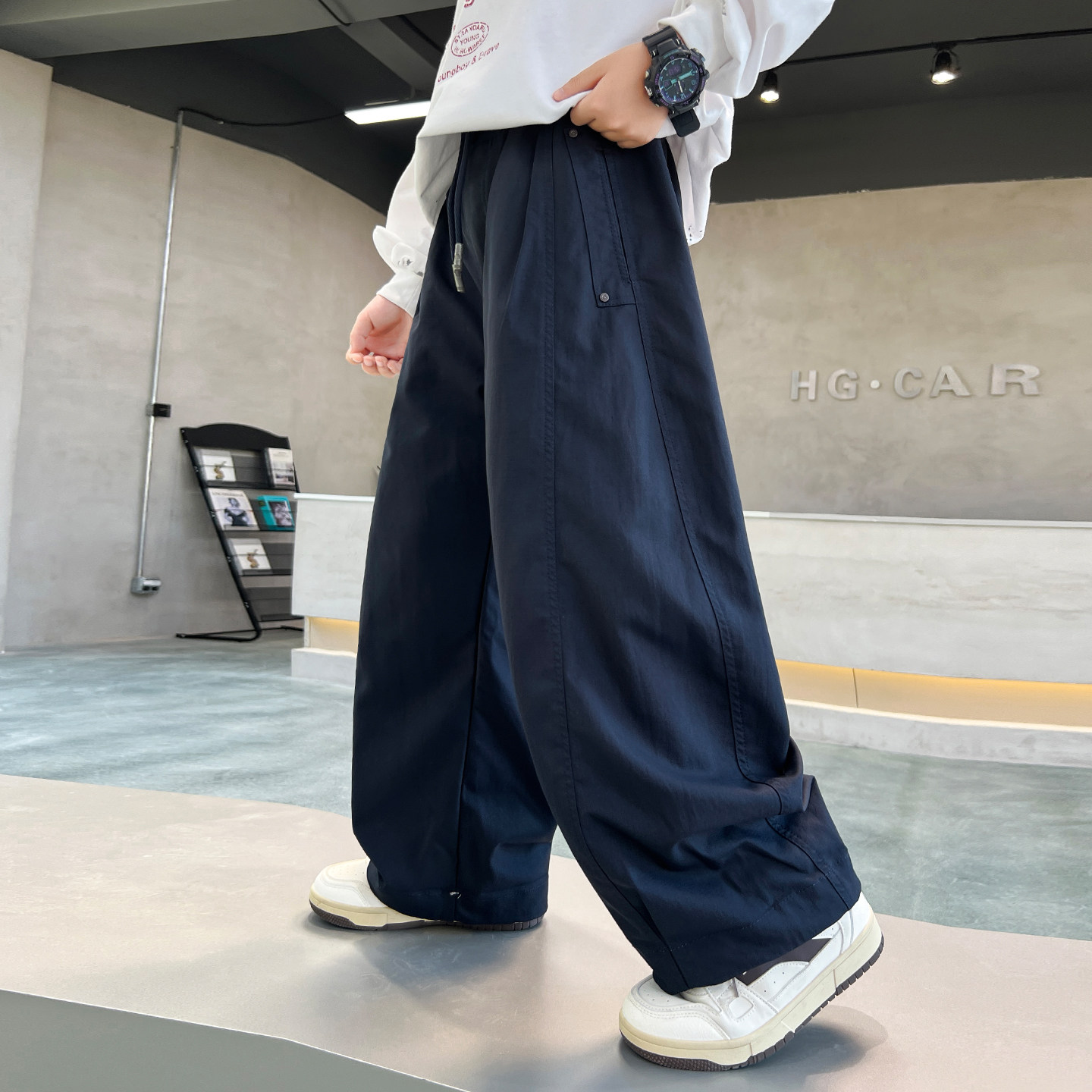 长裤棉混休闲裤纯色裤子百搭宽松