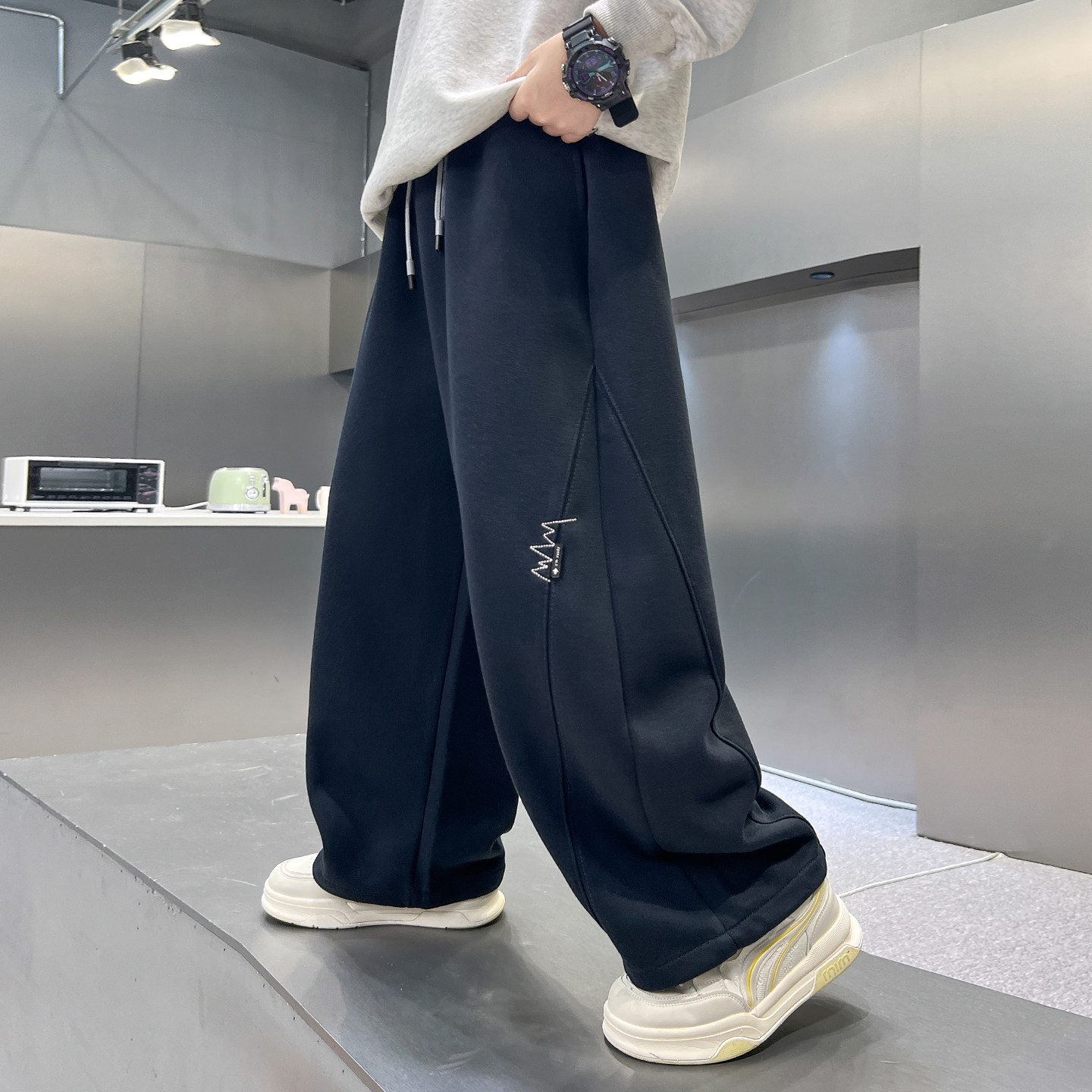 长裤棉混运动裤束脚卫裤百搭宽松
