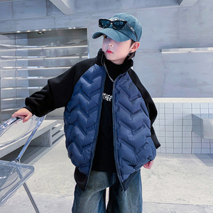 男童秋冬轻薄款羽绒服内胆2024新款儿童装男孩保暖校服内搭外套潮